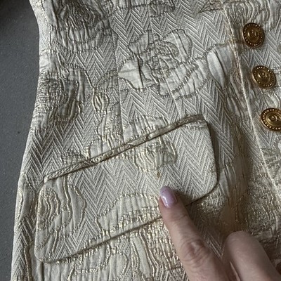 Vintage Christian Dior Blazer Gold Embellished Gold CD Buttons RARE | eBay US
