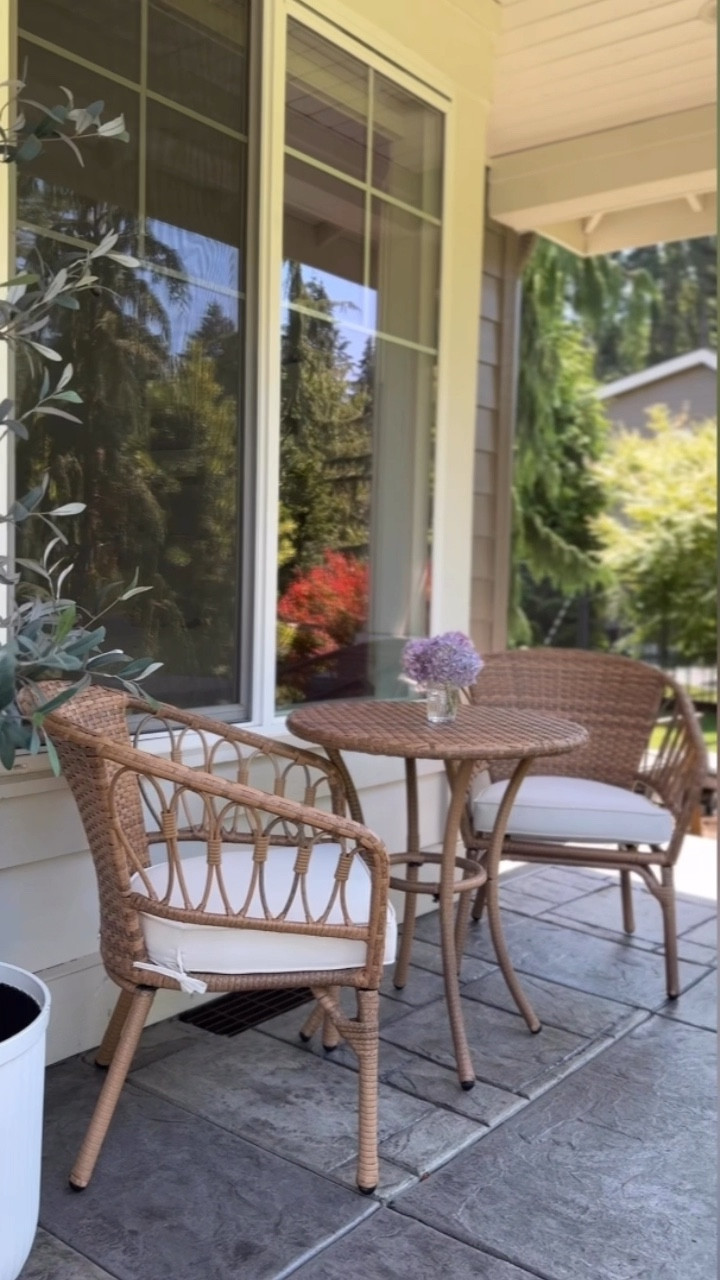 We found the perfect 3 piece bistro set for our front porch thanks to @walmart. We could not be happier with the quality and price point of this set! They have such a great selection on patio furniture and I love how how quickly this shipped 🙌 #walmartpartner #betterhomesandgarden
#walmartfinds

#LTKSeasonal #LTKStyleTip #LTKHome