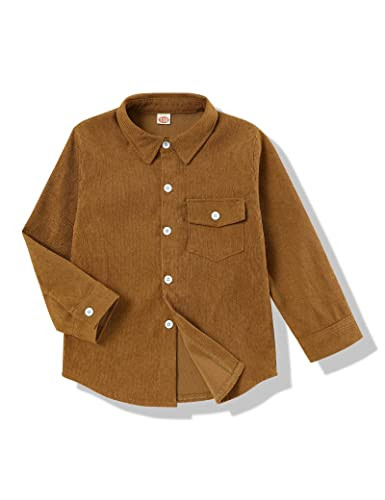 Toddler Boy Clothes Button Down Shirt Long Sleeve Boy Fall Outfits | Amazon (US)