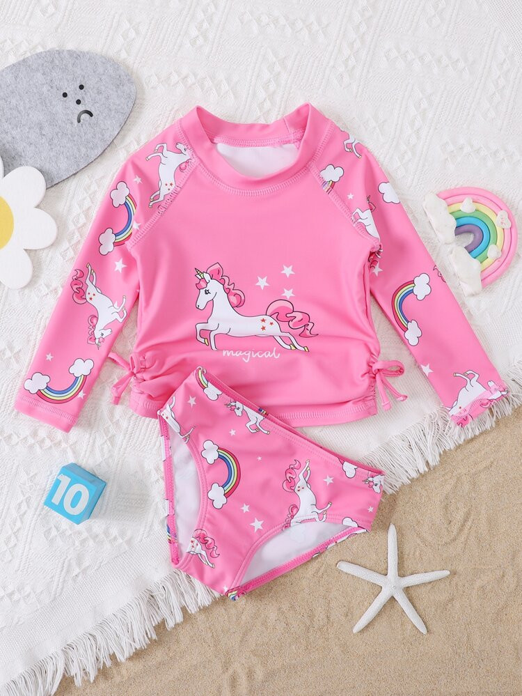 Baby Girl Unicorn Print Bikini Swimsuit | SHEIN