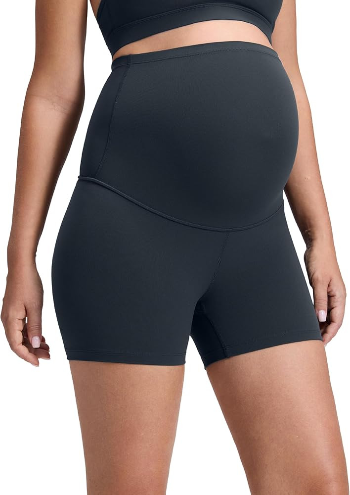 CRZ YOGA Maternity Biker Shorts 4" | Amazon (US)