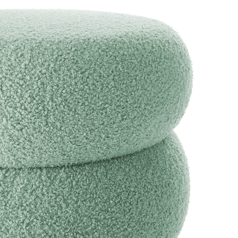 Mainstays Boucle Cloud Storage Ottoman, Sage | Walmart (US)