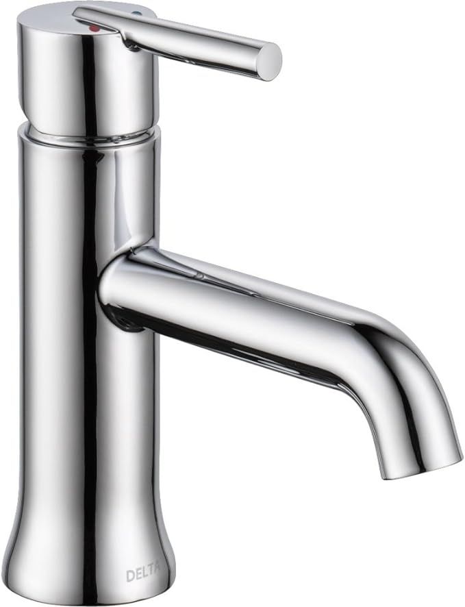 Delta Faucet Trinsic Single Hole Bathroom Faucet, Single Handle Bathroom Faucet Chrome, Bathroom ... | Amazon (US)