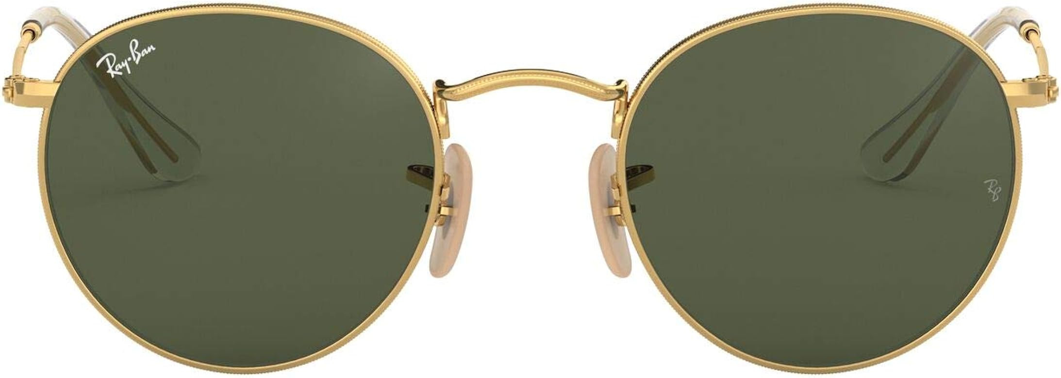 Ray-Ban Rb3447n Flat Lens Metal Round Sunglasses | Amazon (US)
