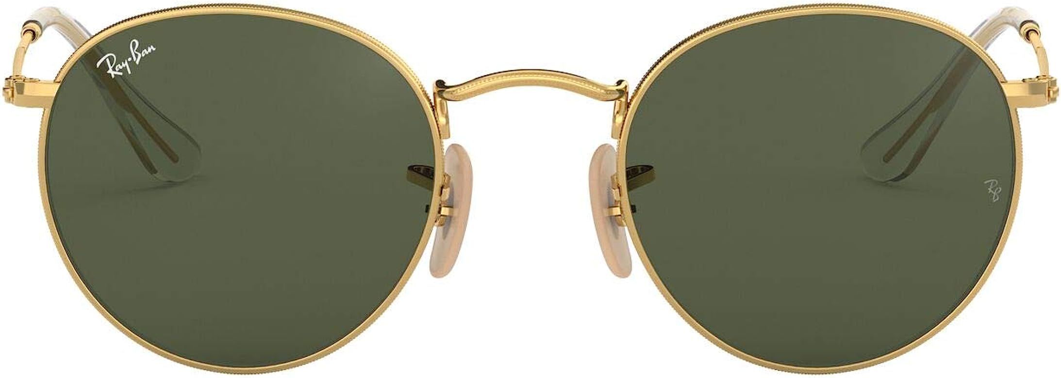 Ray-Ban Rb3447n Flat Lens Metal Round Sunglasses | Amazon (US)