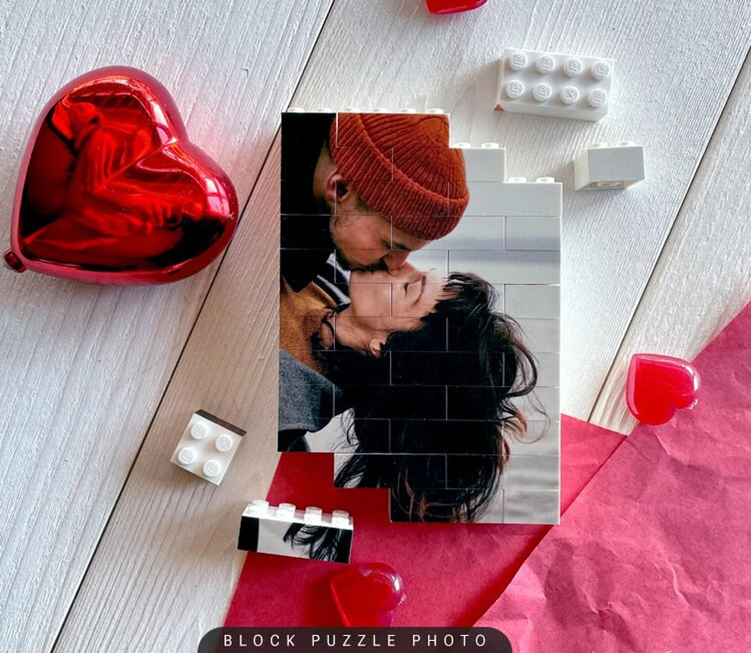 Valentine's Day Gift, Brick Photo, Gift for Boyfriend, Custom Photo Blocks, Personalized Photo Gi... | Etsy (US)