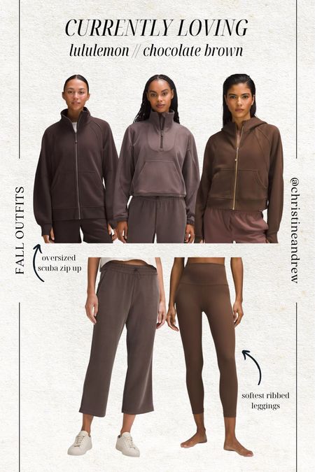 Currently loving all the new chocolate brown clothes at Lululemon 🤩 these ribbed leggings are so flattering and so soft! And I love how long the new oversized scuba zip up is 🤎

Lululemon; Lululemon new arrivals; chocolate brown sweatshirt; chocolate brown leggings; cropped sweatpants; Lululemon scuba hoodie; Christine Andrew 

#LTKSeasonal #LTKstyletip #LTKfitness