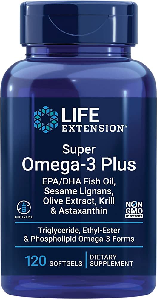 Life Extension Super Omega-3 Plus EPA/DHA Fish Oil, Sesame Lignans, Olive Extract, Krill & Astaxa... | Amazon (US)