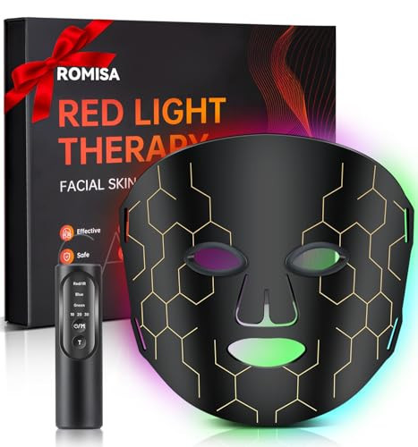 Red Light Therapy for Face 8 Modes, 630nm & 850nm Infrared LED Face Mask Light Therapy with 2600mAh Timer Remote, Red Light Therapy Mask for Home Use Anti-Aging & Skin Care | Amazon (US)