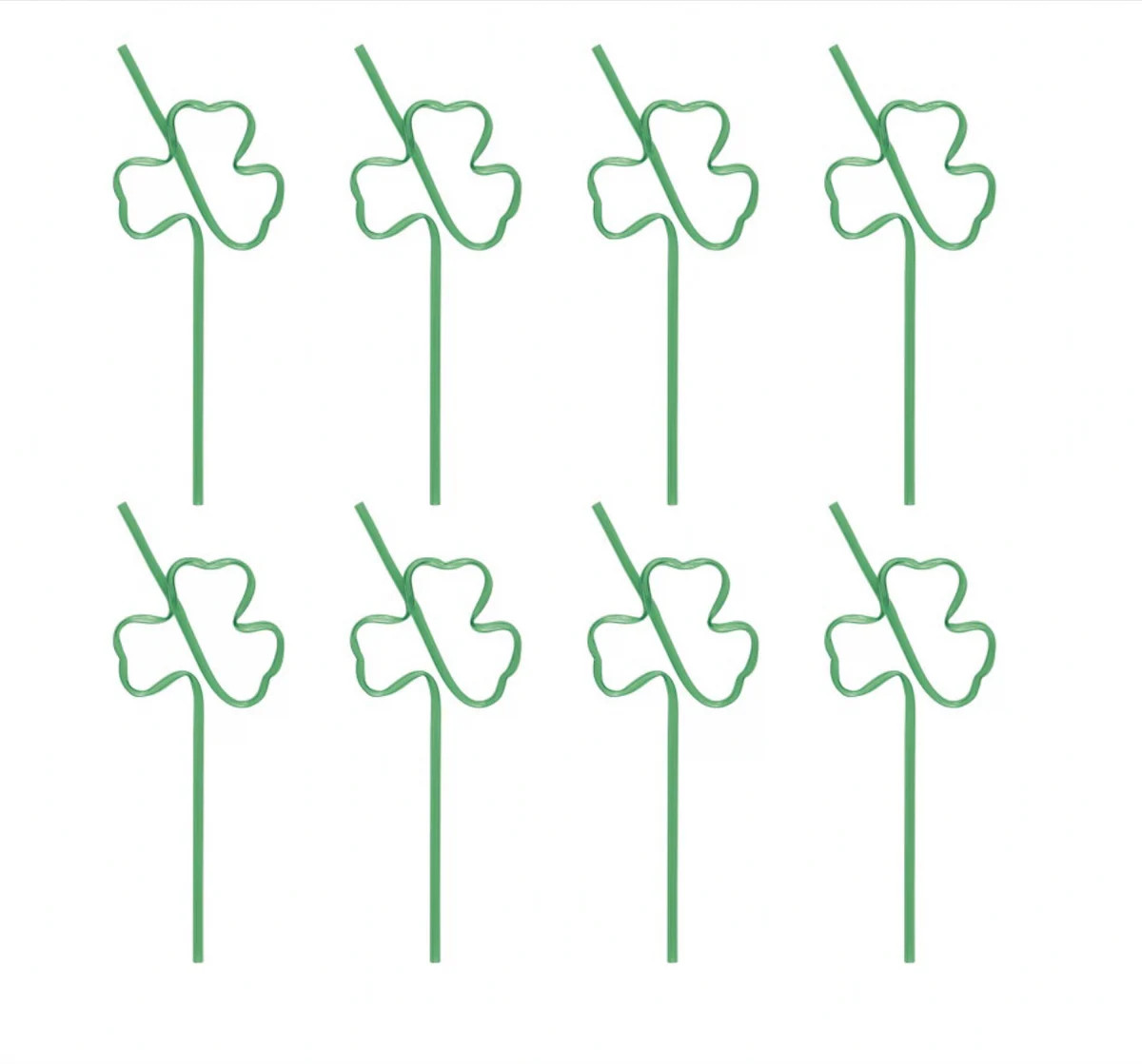 Assorted Shamrock Shaped Plastic Straws | Get Gatherings