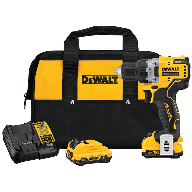 DEWALT XTREME 12-volt Max 3/8-in Keyless Brushless Cordless Drill (2-Batteries, Charger and Soft ... | Lowe's