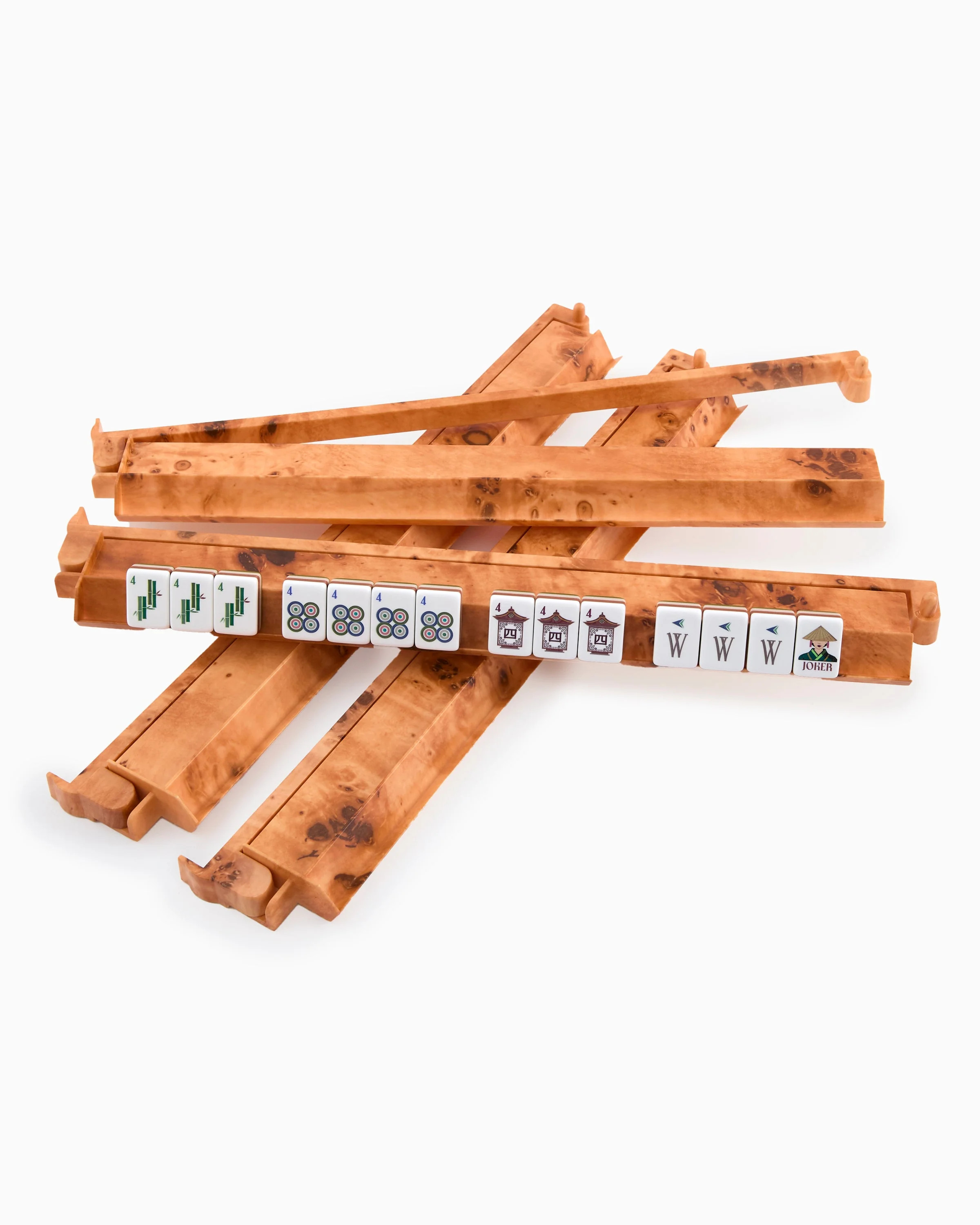 Burl Rack and Pusher Set | Oh My Mahjong