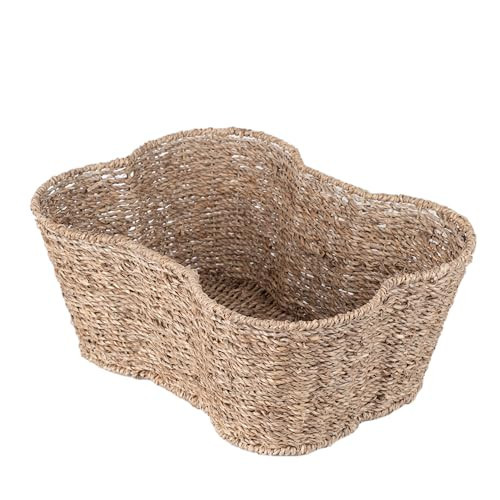 OtterPets Dog Toy Basket, Bone Shaped Dog Toy Bin, Handmade Pet Organizer And Storage, Toy Box for Cats, (17x13 Seagrass) | Amazon (US)