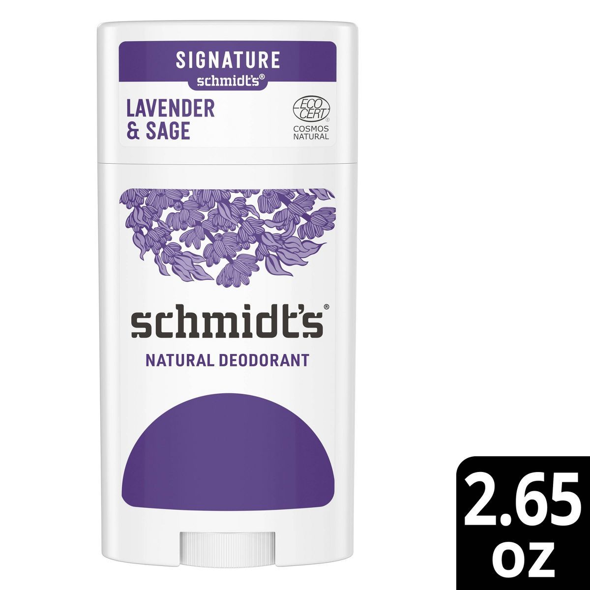 Schmidt's Lavender + Sage Aluminum-Free Natural Deodorant Stick - 2.65oz | Target