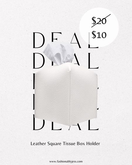 My leather tissue box cover is currently 50% off! Love it! 

#LTKhome #LTKsalealert #LTKunder50