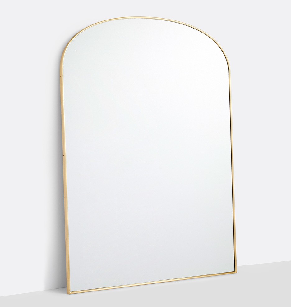 Arched Metal Framed Floor Mirror | Rejuvenation