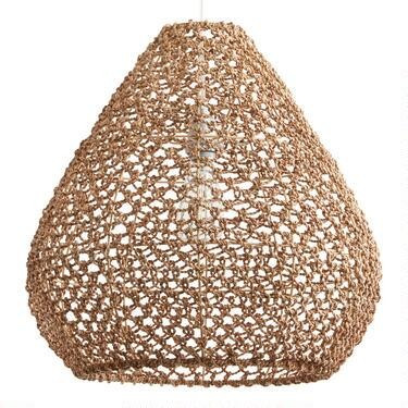 Vicente Natural Seagrass Teardrop Pendant Shade | World Market