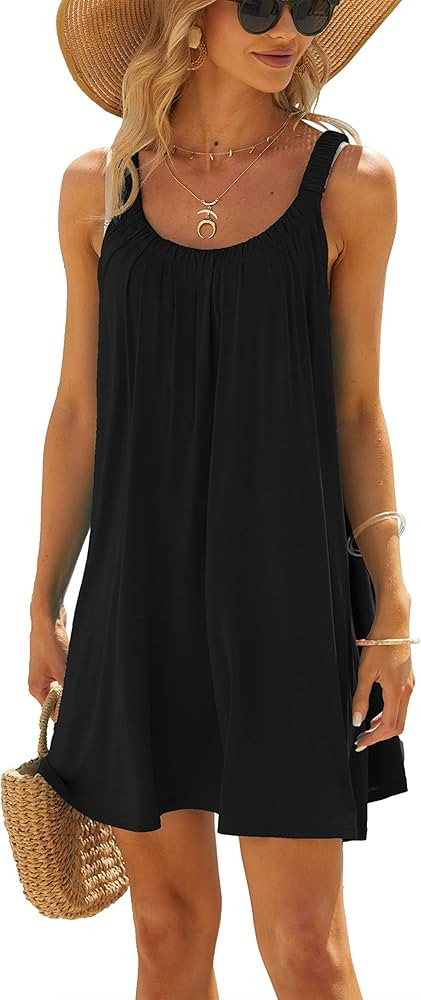 Jar of Love Women's Beach Dress Bikini Beachwear Coverups Casual Vacation Short Summer Halter Dre... | Amazon (US)