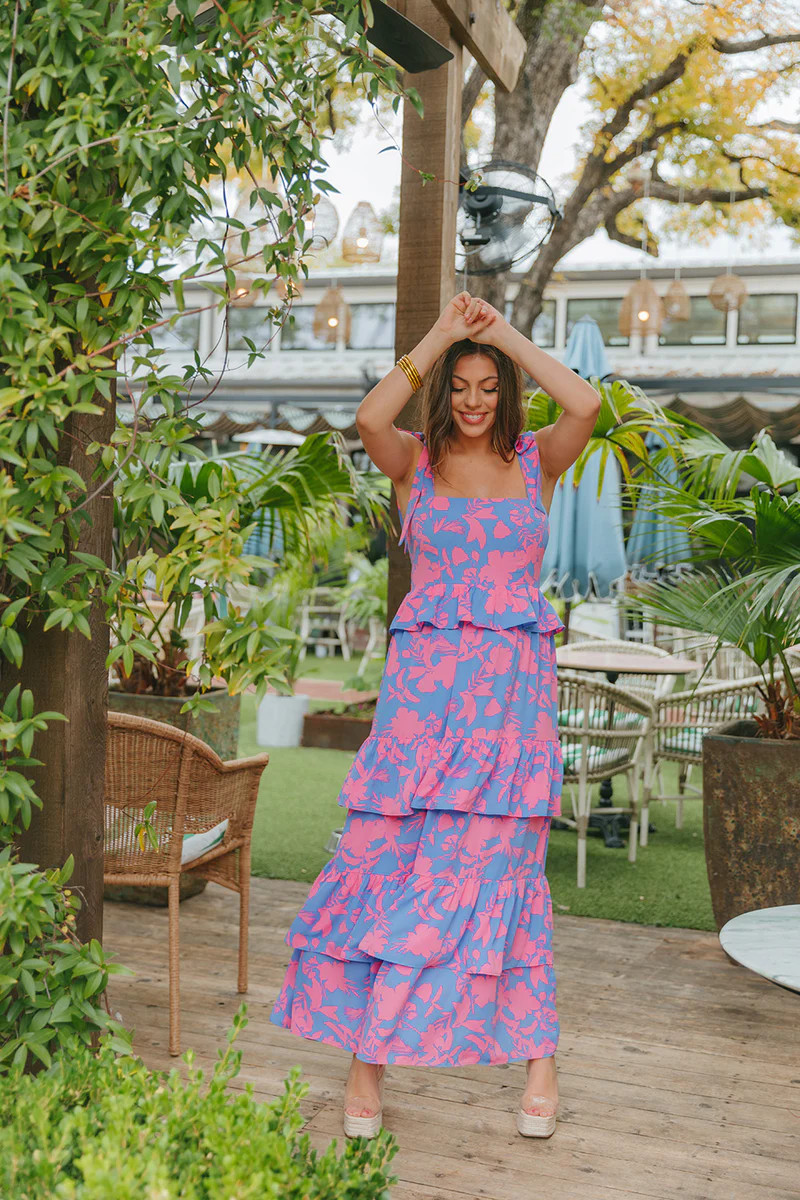 BuddyLove | Edie Tie-Shoulder Maxi Dress | Cyprus | BuddyLove