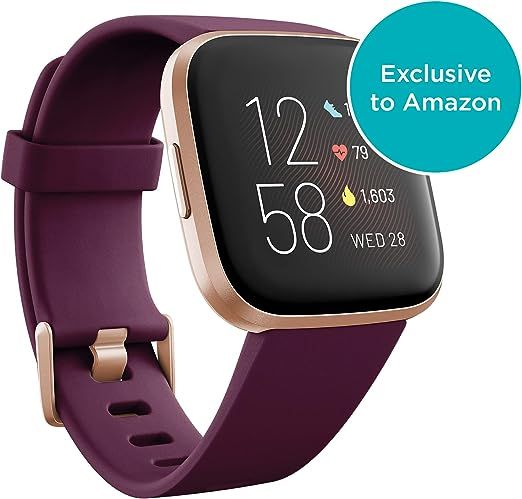 Fitbit Versa 2 Health & Fitness Smartwatch with Heart Rate, Music, Alexa Built-in, Sleep & Swim T... | Amazon (US)