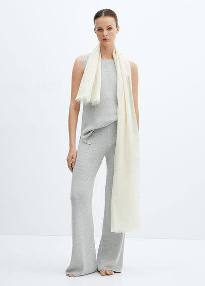 Round-neck knitted top -  Women | Mango United Kingdom | MANGO (UK)