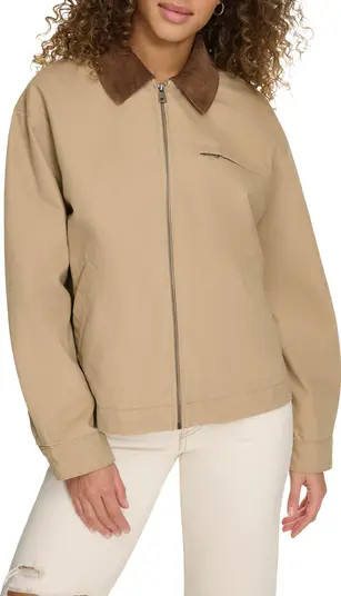 Levi's® Cotton Twill Utility Jacket with Corduroy Collar | Nordstrom | Nordstrom