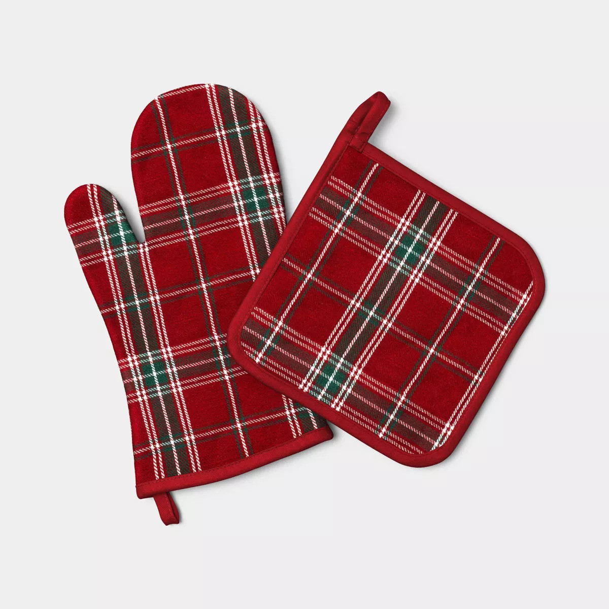 Oven Mitt and Pot Holder Red Plaid - Threshold\u2122 | Target