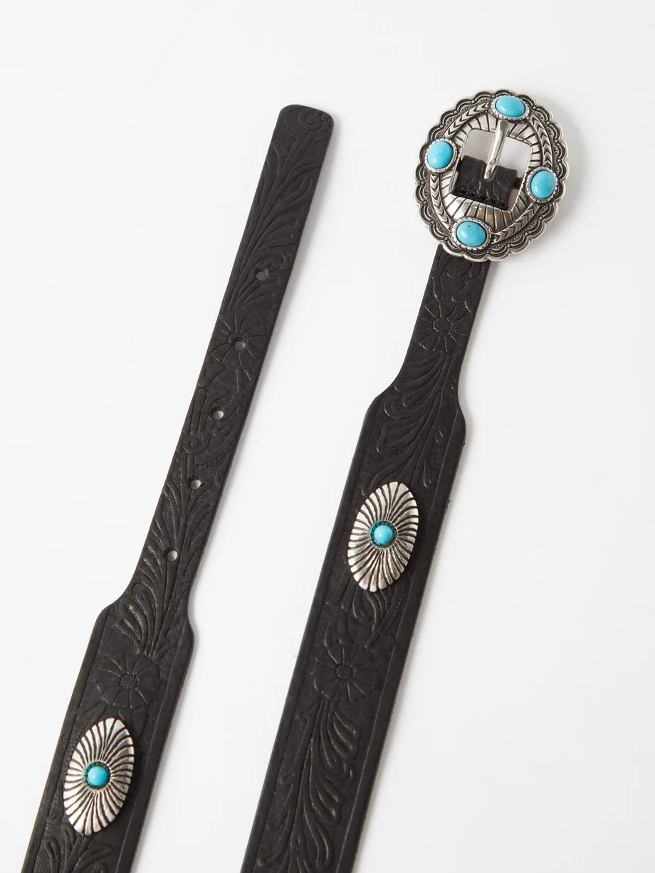 Cantona floral-embossed leather belt | Fortela | Matches (US)