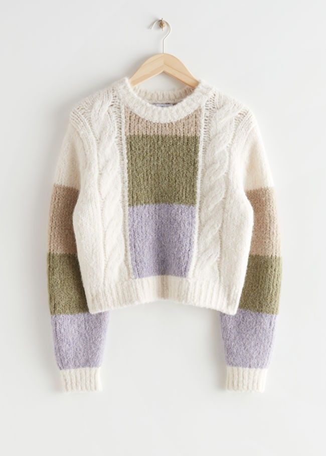 Colorblock Knit Sweater | White Sweater Sweaters | Fall Sweaters | Fall Outfits 2022 | & Other Stories US
