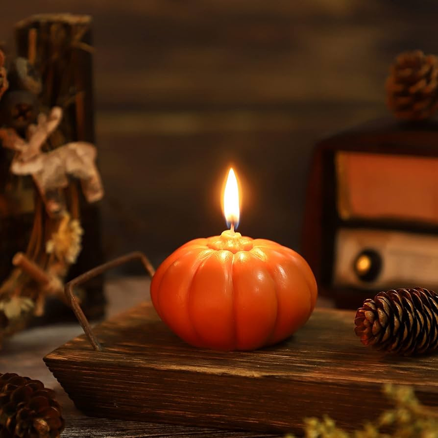 2 Pieces Pumpkin Shaped Scented Candles Thanksgiving Fall Pumpkin Candles Decoration Halloween Ar... | Amazon (US)