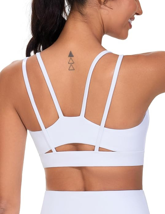 THE GYM PEOPLE Women Wirefree Spaghetti Straps Sports Bra Medium Support | Amazon (US)