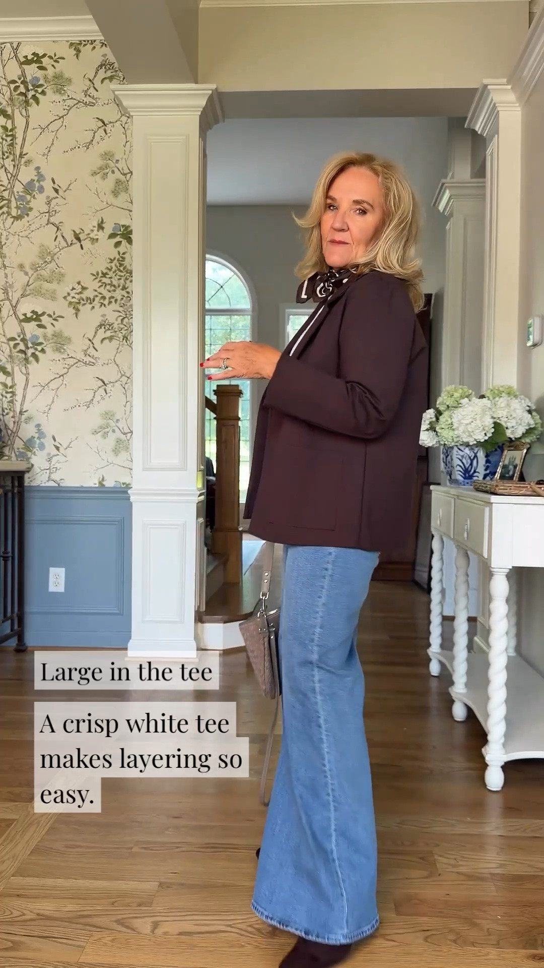 A crisp white tee is one of those pieces I keep coming back to. I’m wearing a large here, and it gives me just the right amount of room for layering under a blazer or cardigan.

#LTKootd #LTKgrwm #LTKOver40