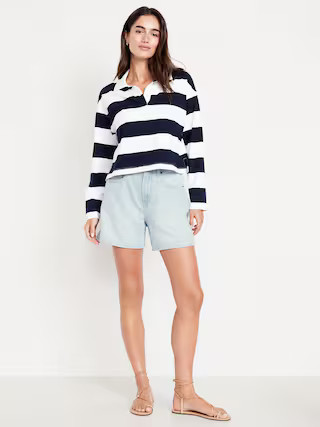 High-Waisted Baggy Jean Shorts -- 5-inch inseam | Old Navy | Old Navy (US)
