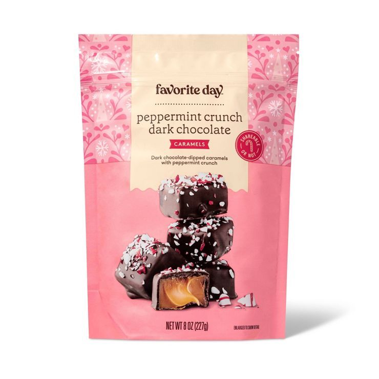 Dark Chocolate Peppermint Caramels - 8oz - Favorite Day™ | Target