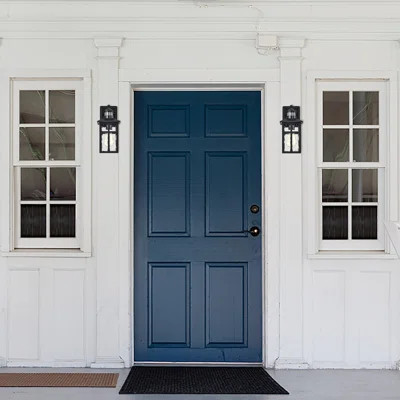 1-light 12 In. H Matte Black Motion Sensing Outdoor Wall Sconce With Dusk To Dawn | Wayfair North America