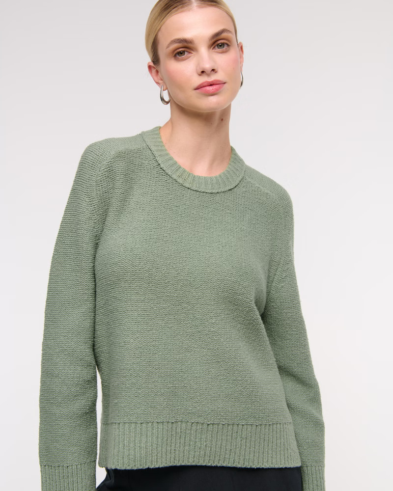 The A&F Madeline Textural Crew Sweater | Abercrombie & Fitch (US)