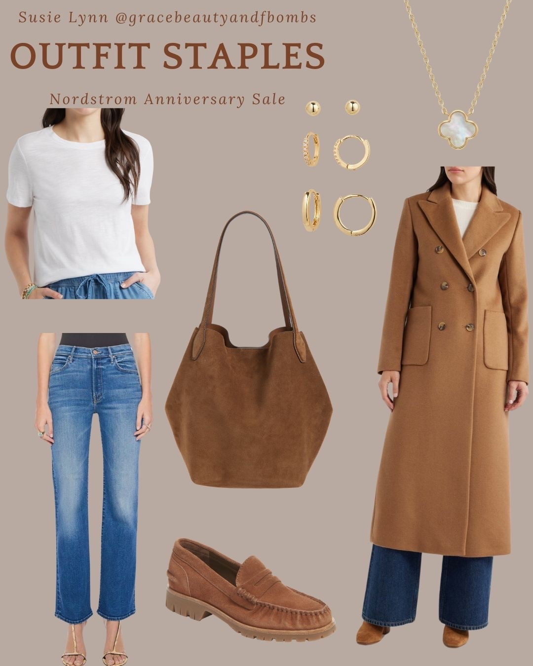 #Nsale staples from @nordstrom! #nordstromanniversarysale #trenchcoat #pennyloafters #clovernecklace #basicearrings #suedehandbag #ralphlauren #rag&bone #madewell #ltknsale

#LTKootd #LTKSaleAlert #LTKSeasonal