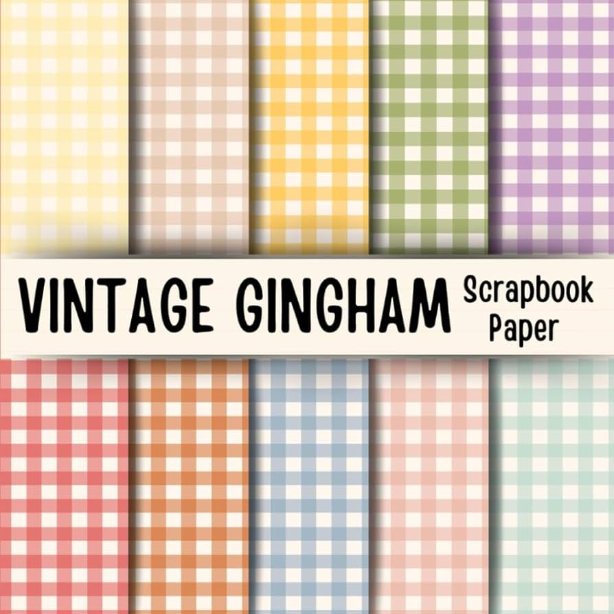 Vintage Gingham Scrapbook Paper: Double-Sided Decorative Gingham Scrapbooking Pages, Decoupage, D... | Amazon (US)