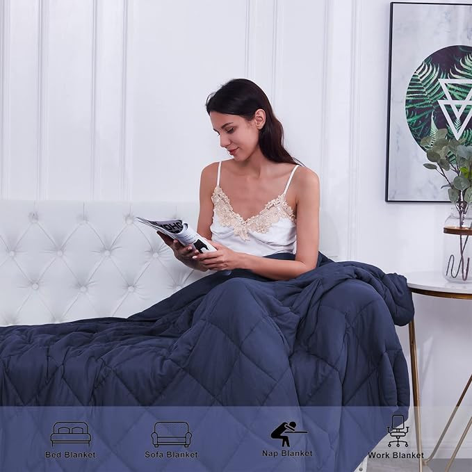 Topcee Weighted Blanket (20lbs 60"x80" Queen Size) Cooling Breathable Heavy Blanket Microfiber Ma... | Amazon (US)