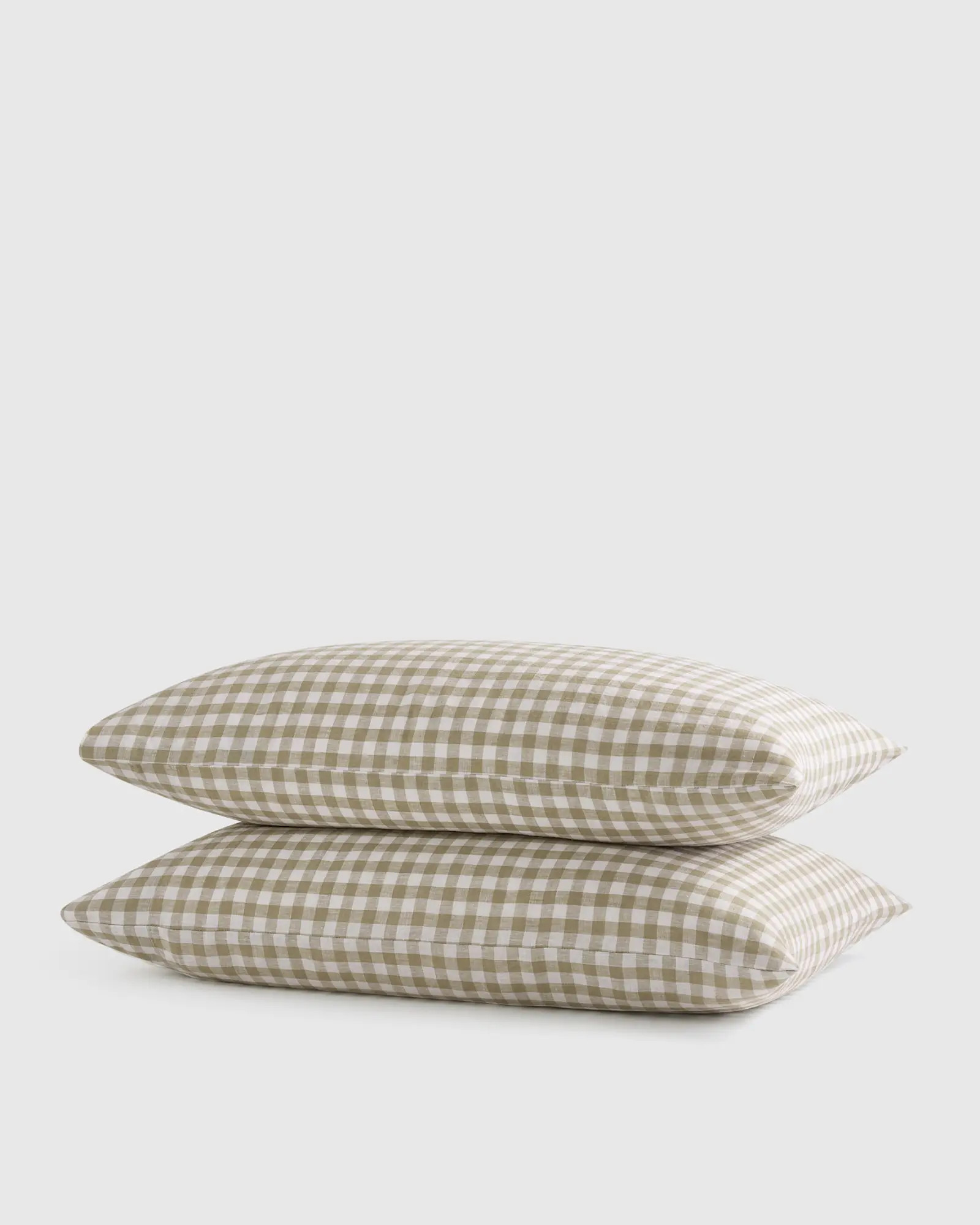 European Linen Pillowcase Set in Willowleaf Gingham | Quince