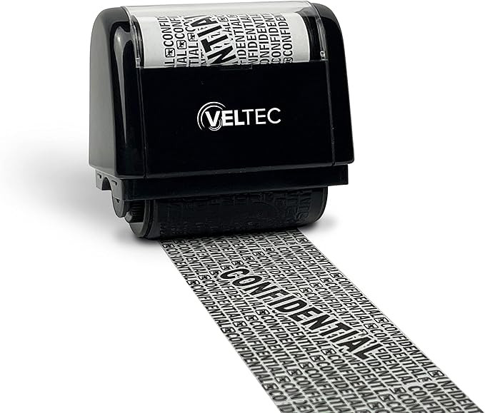 Veltec Premium Identity Theft Protection Roller Stamp, ID Theft Prevention Guard Stamp (Black) | Amazon (US)