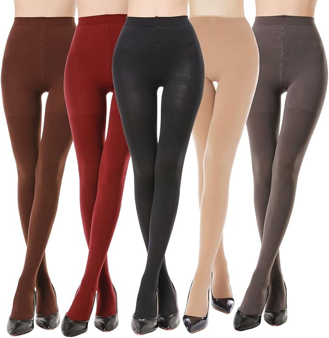 G&Y 2 Pairs Semi Opaque Tights for Women - 70D Microfiber Control Top Pantyhose | Amazon (US)