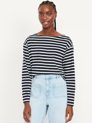 Long-Sleeve Mariner Loose T-Shirt | Old Navy (US)