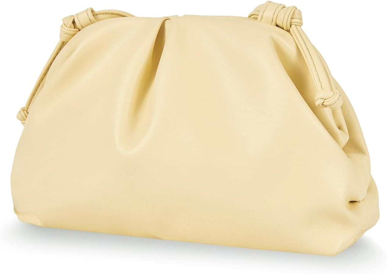 Huralona Dressy Pleated Vegan Leather Clutch Purse Super Soft Cloud Dumpling Clutch Bag for Women... | Amazon (US)