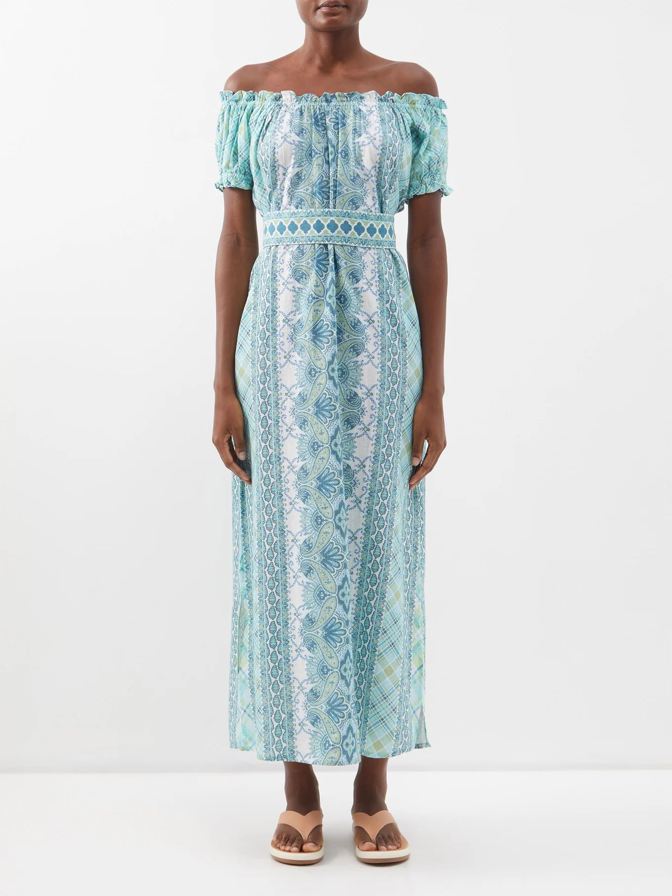 Bethany block-printed cotton-khadi dress | D'Ascoli | Matches (US)