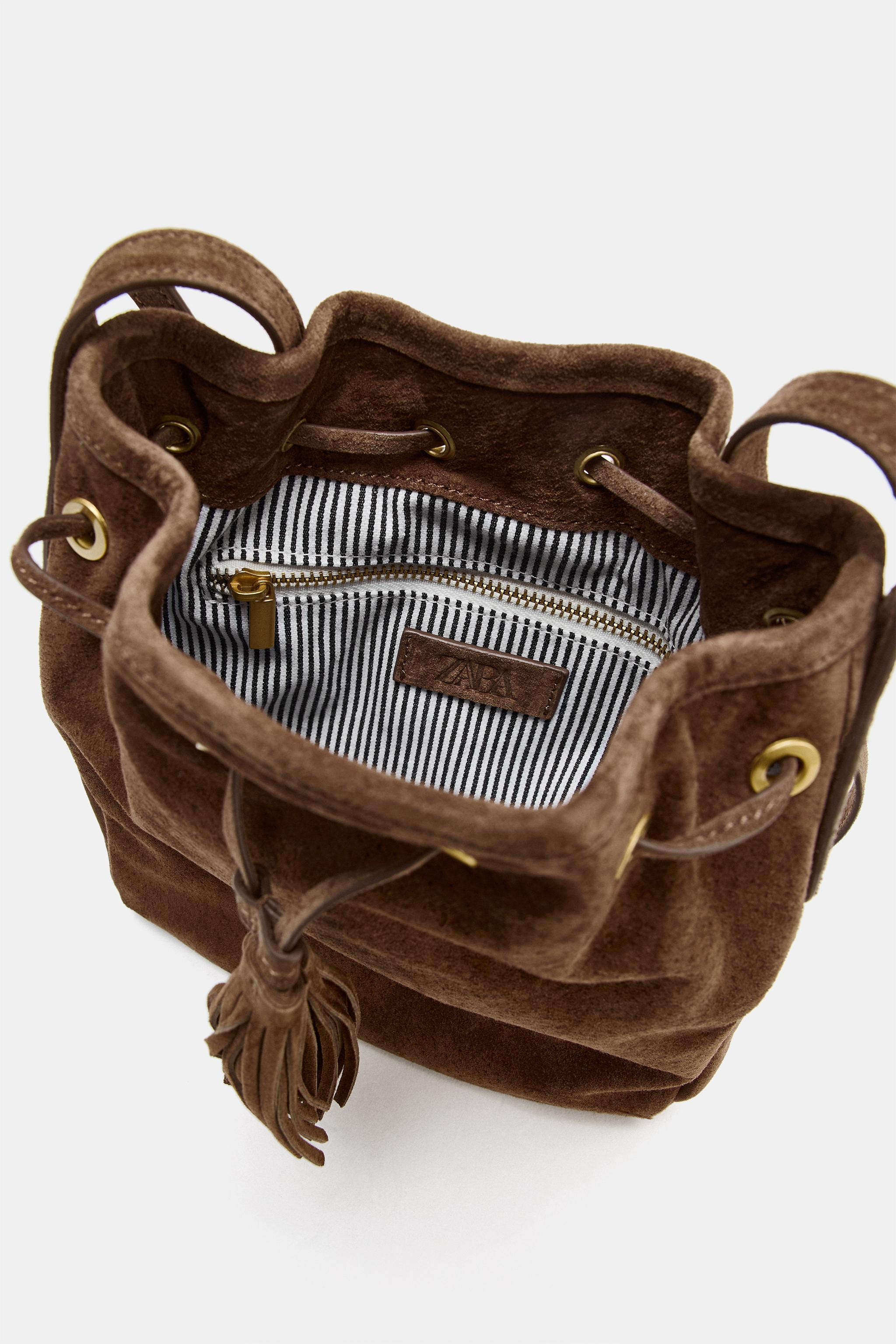 MINI GATHERED LEATHER CROSSBODY BAG | Zara US