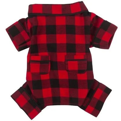 Fab Dog Flannel Dog Pajamas, 16"" Length, Buffalo Check | Walmart (US)