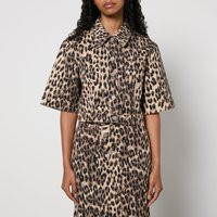 Baum Und Pferdgarten Majsa Leopard-Print Denim Jacket - EU 42/UK 14 | Coggles (Global)