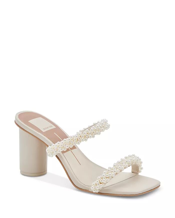 Women's Noel Square Toe Imitation Pearl Strap High Heel Sandals | Bloomingdale's (US)