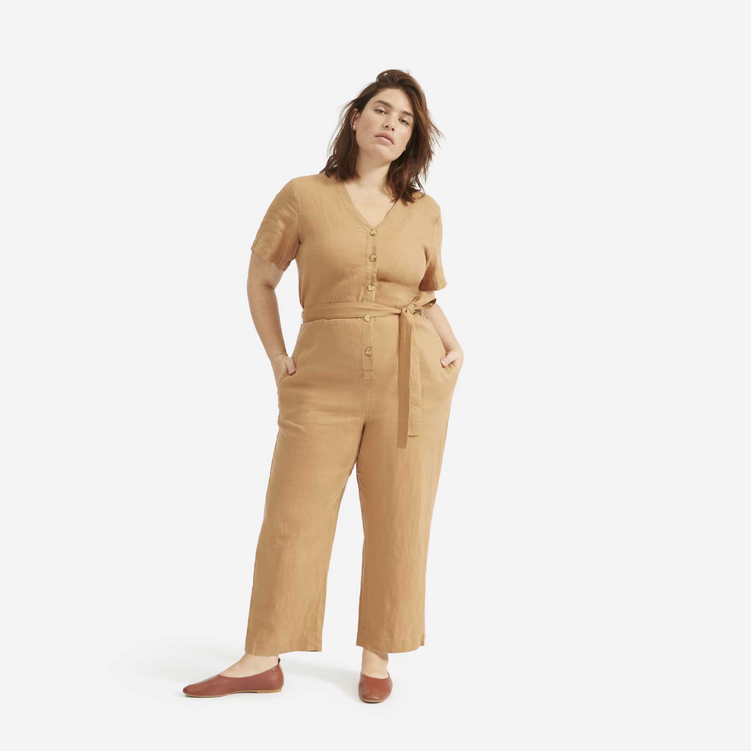 The Linen Short-Sleeve Jumpsuit | Everlane
